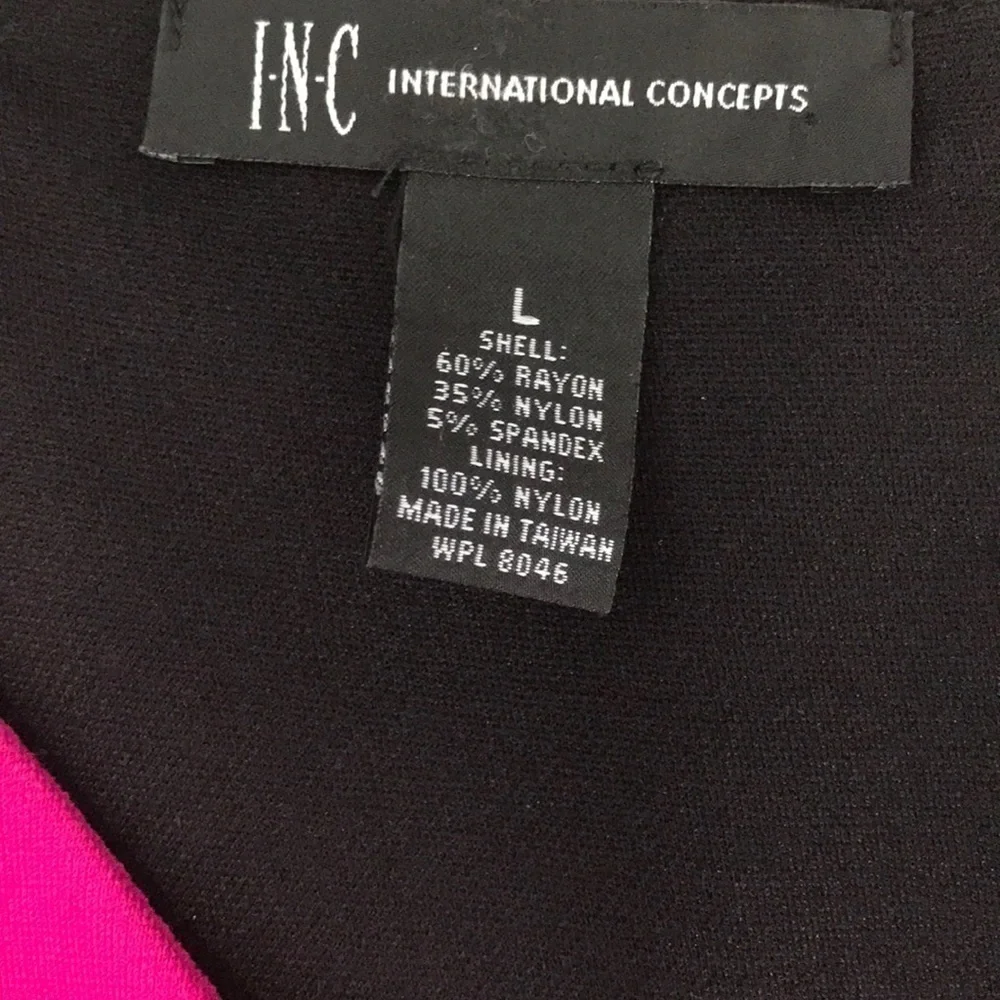 3/$25 INC Sleeveless Color Block Rayon Blend Dress Size Large